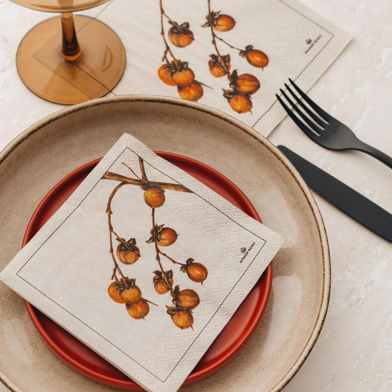 Manor Road Persimmon Napkins - Luncheon