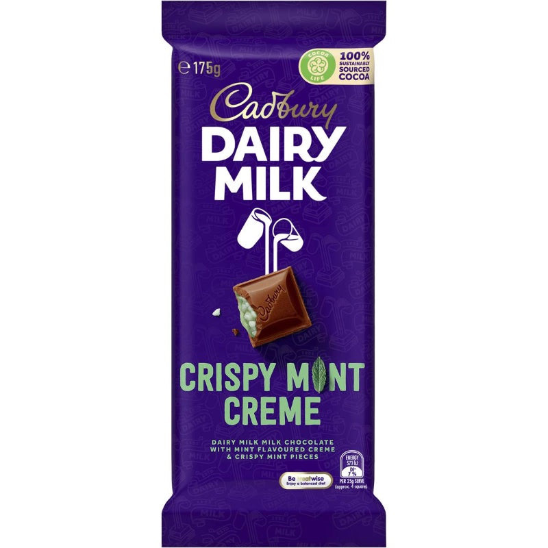 Cadbury Dairy Milk Crispy Mint Creme 175g