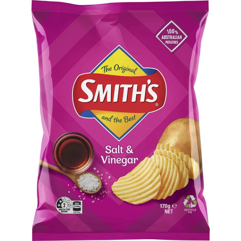 Smiths Crinkle Cut Chips Salt and Vinegar 170g