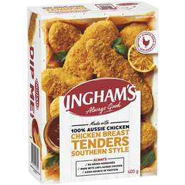 Ingham's Frozen Chicken Breast Tenders Southern Style 400g