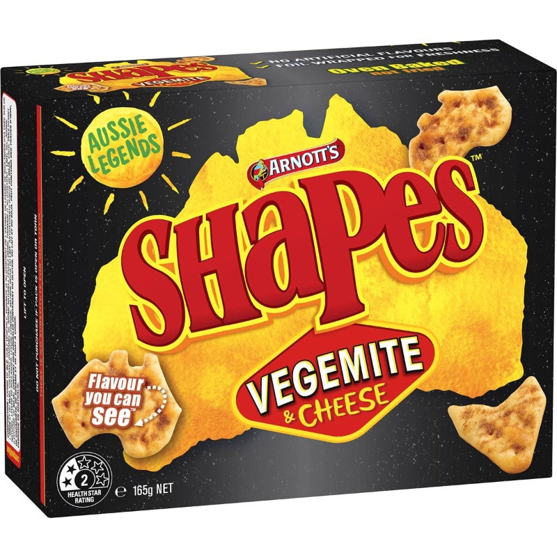 Arnotts Shapes Vegemite & Cheese 165g