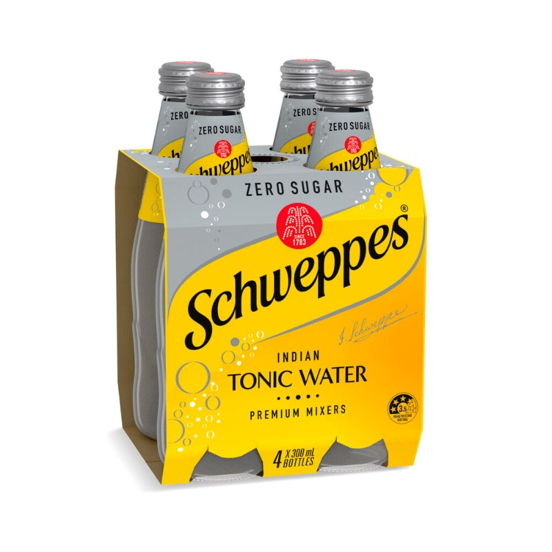 Schweppes Indian Tonic Water Zero Sugar 4 x300ml