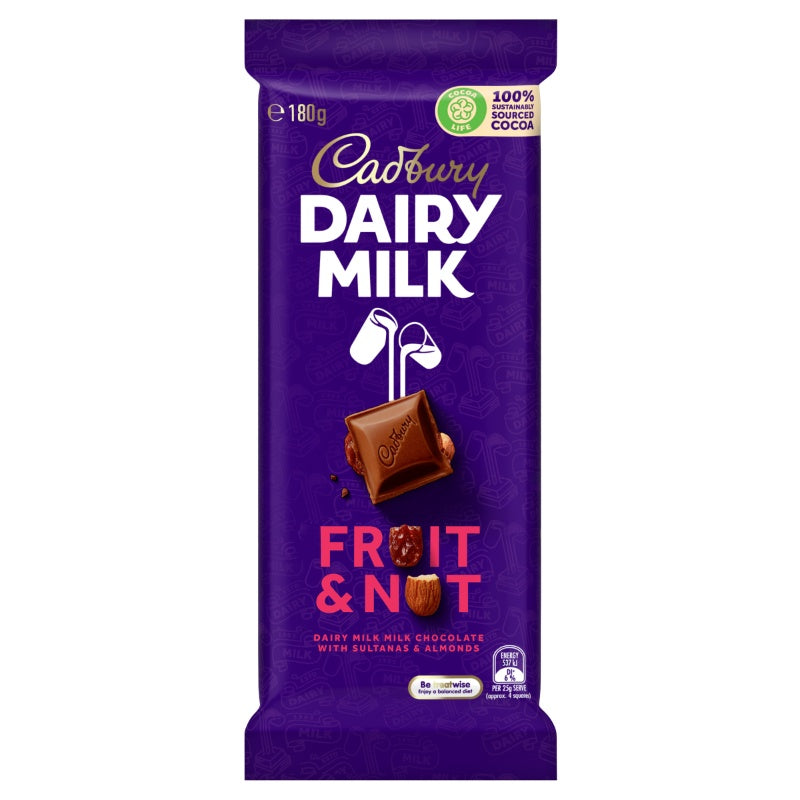 Cadbury Dairy Milk Fruit & Nut 180g