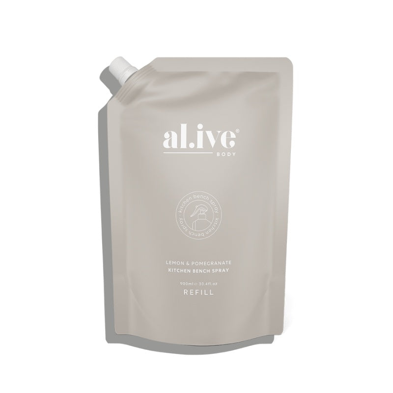 Al.ive Body Bench Spray Refill - Lemon & Pomegranate 900ml