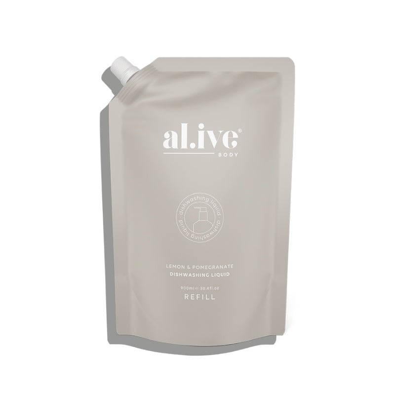 Al.ive Body Dish Wash Refill - Lemon & Pomegranate 900ml