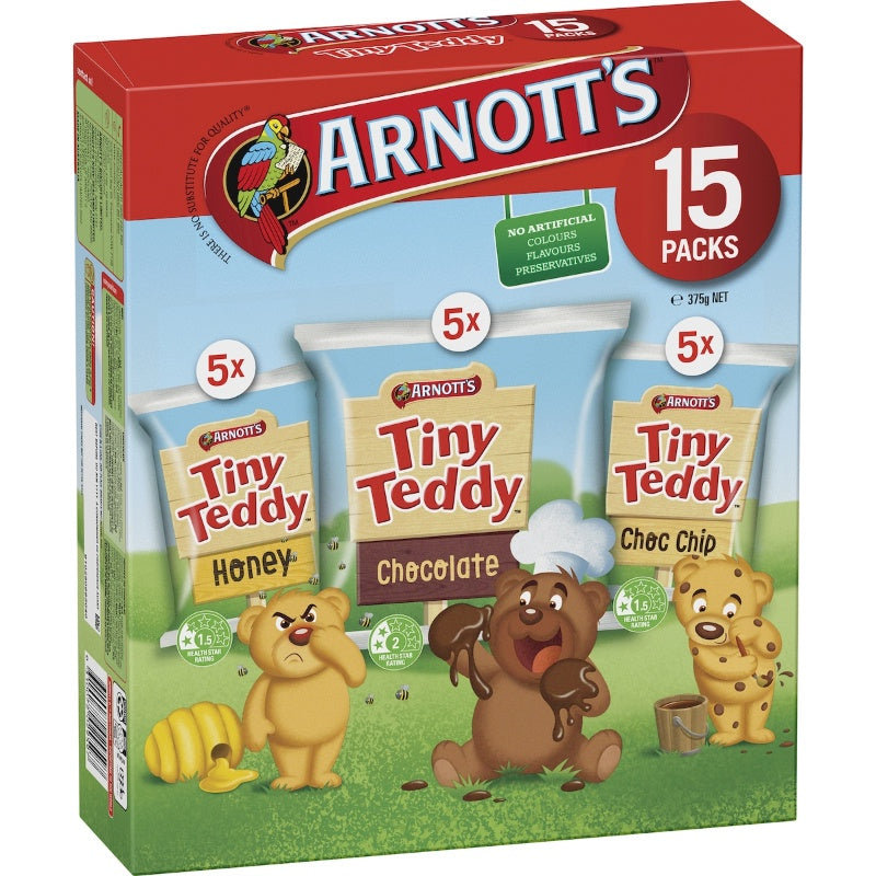 Arnotts Tiny Teddy Variety 15pk