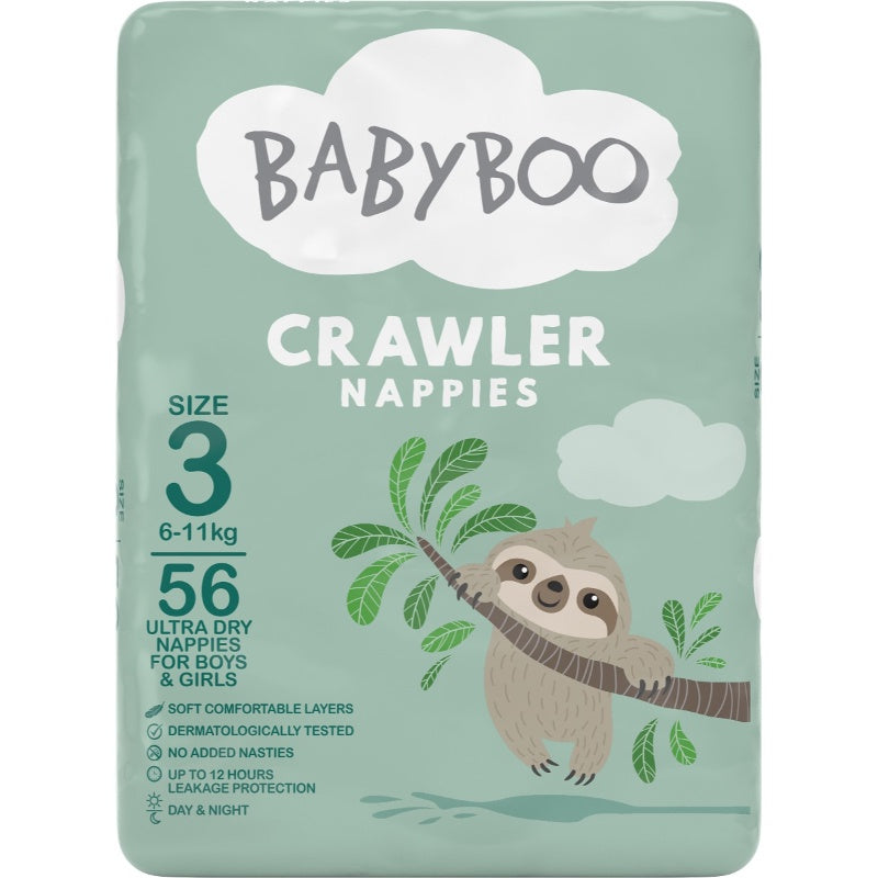 Baby boo Nappy Crawler Size 3  56pk