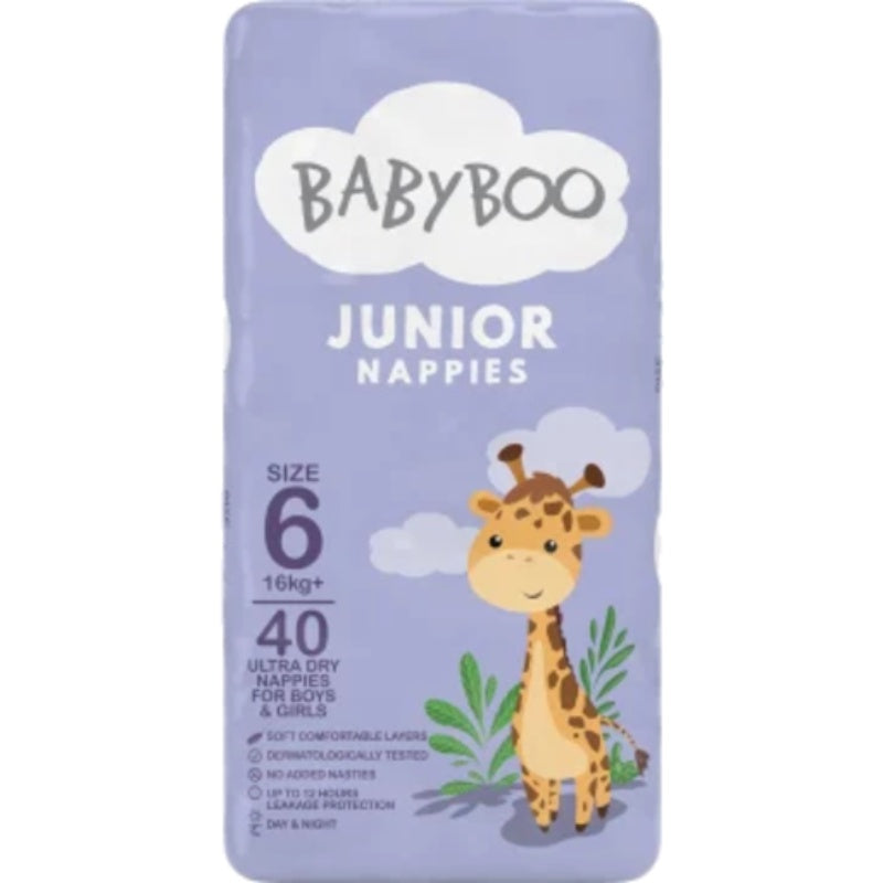 Baby boo Nappy Jnr Size 6 40pk