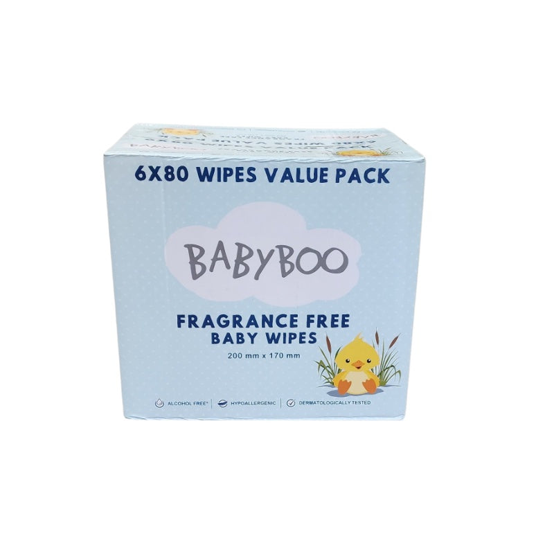 Baby Boo Fragrance Free Wipes 6x80pk