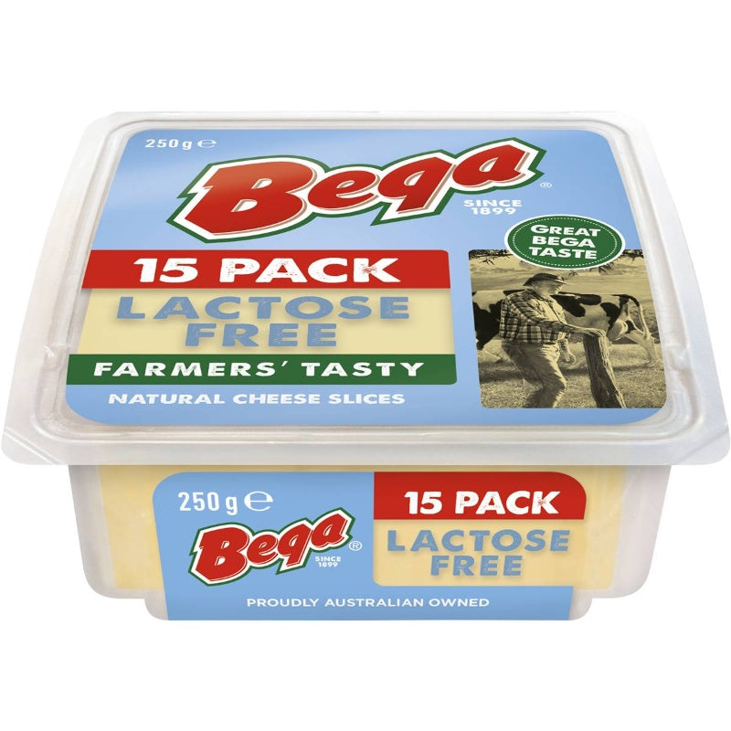 Bega Lactose Free Natural Cheese Slices 250g