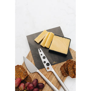 Black Linen Cheese Board Presentation Cards 14x14cm