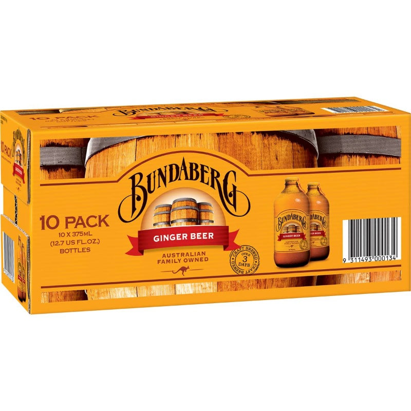 Bundaberg Ginger Beer Multipack Bottles 10 x 375mL