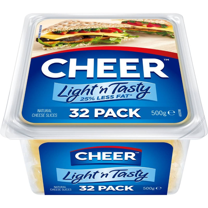 Cheer Cheese Light & Tasty Cheese Slices 500g