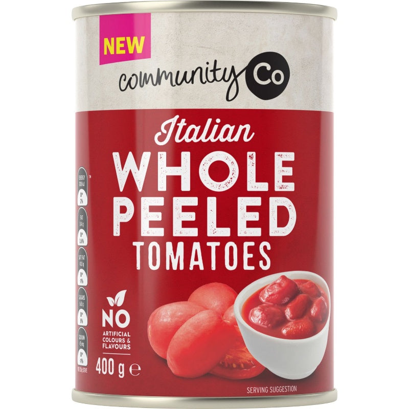 Community Co Italian Whole Peeled Tomatoes 400g