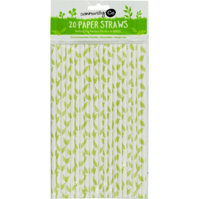 Community Co Straws Paper 20pk