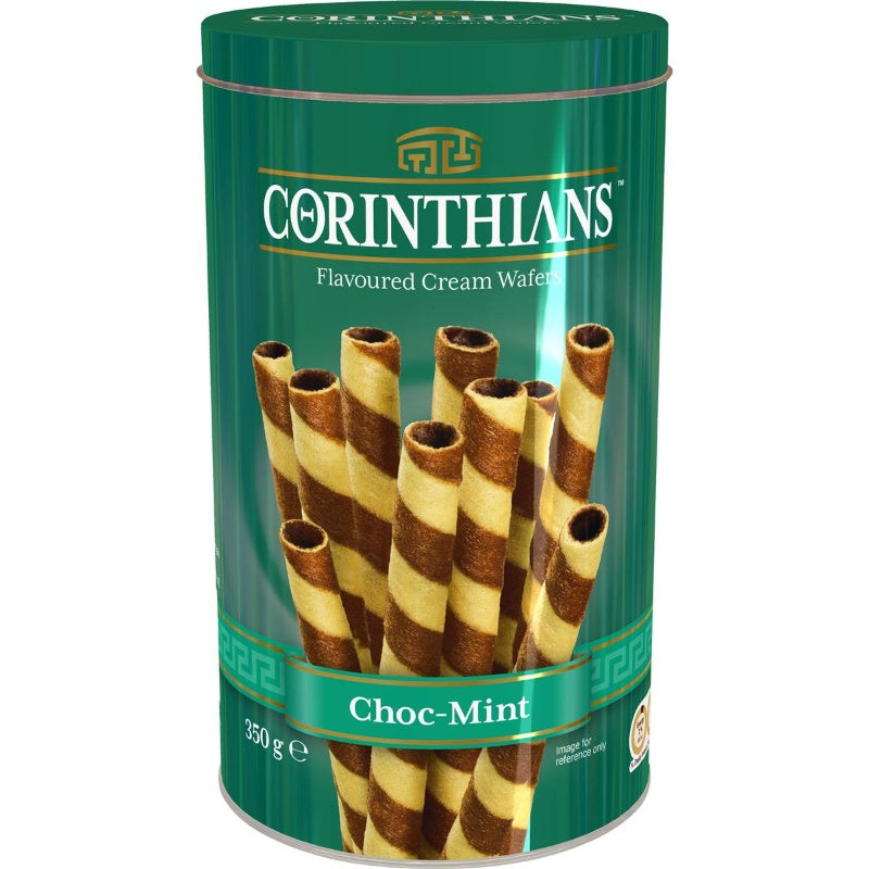 Corinthians Cream Wafers Chocolate Mint 350g