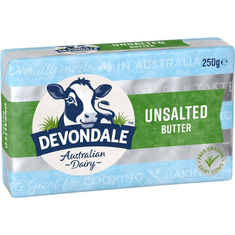 Devondale Butter Block Unsalted 250g