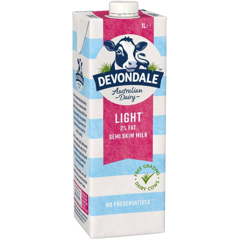 Devondale Semi Skim UHT Milk Carton 1L