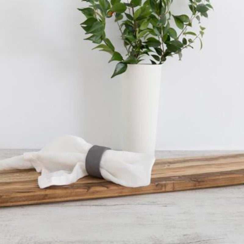 Flax Napkin Ring - Charcoal