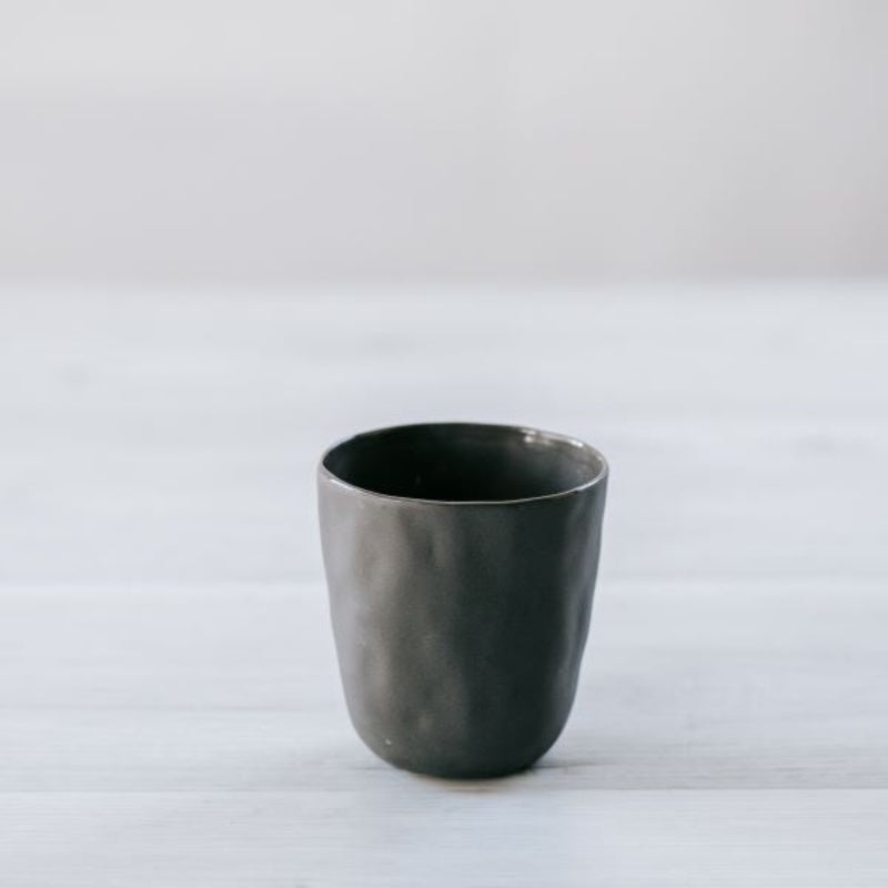 Flax Short Cup 7.5cm - Charcoal