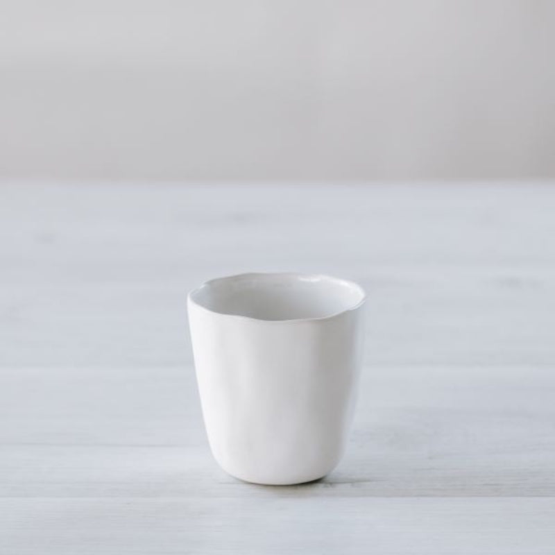 Flax Short Cup 7.5cm - White