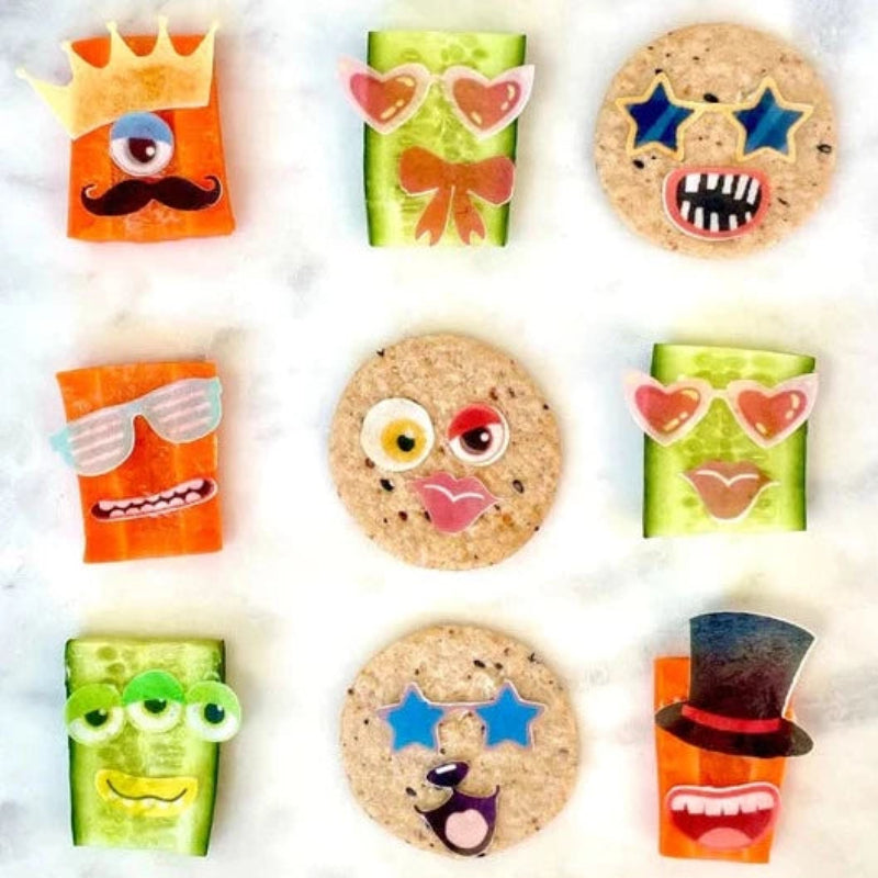 Funny Face Stickers - Edible Lunchbox Stickers