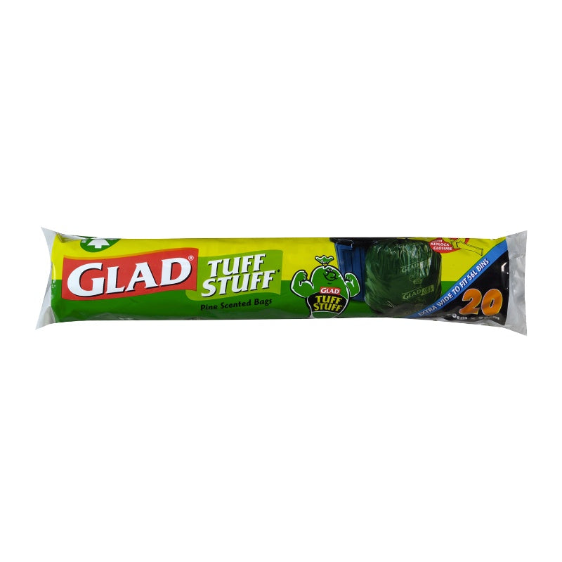 Glad Garbage Bag Tuff Stuff Roll 56L 20pk