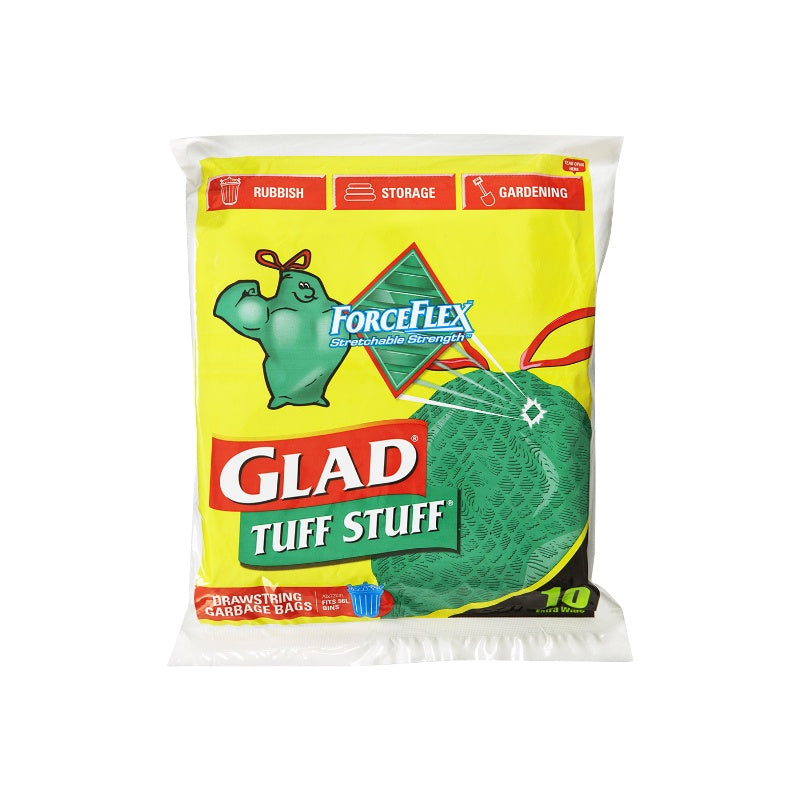 Glad Tuff Stuff Forceflex Garbage 10pk