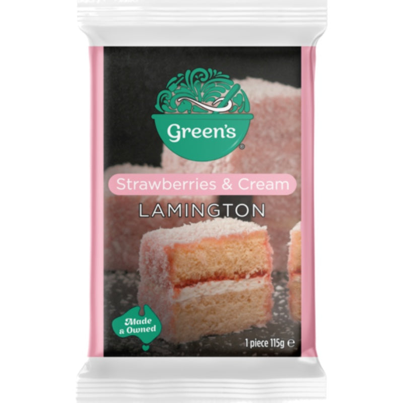 Green's Jam & Cream Lamington 115g