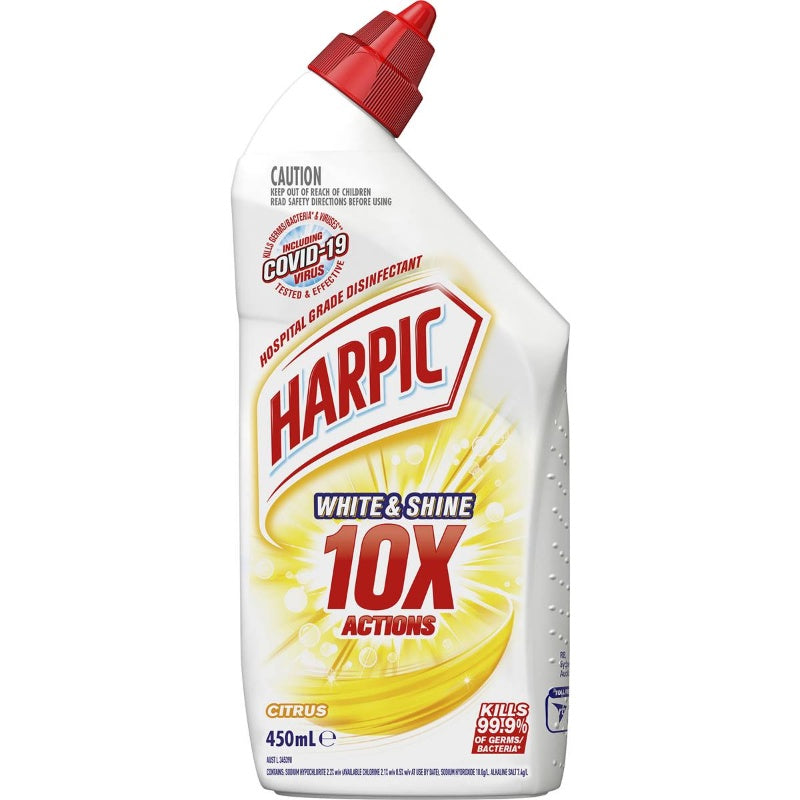 Harpic White & Shine Disinfectant Bleach 450mL