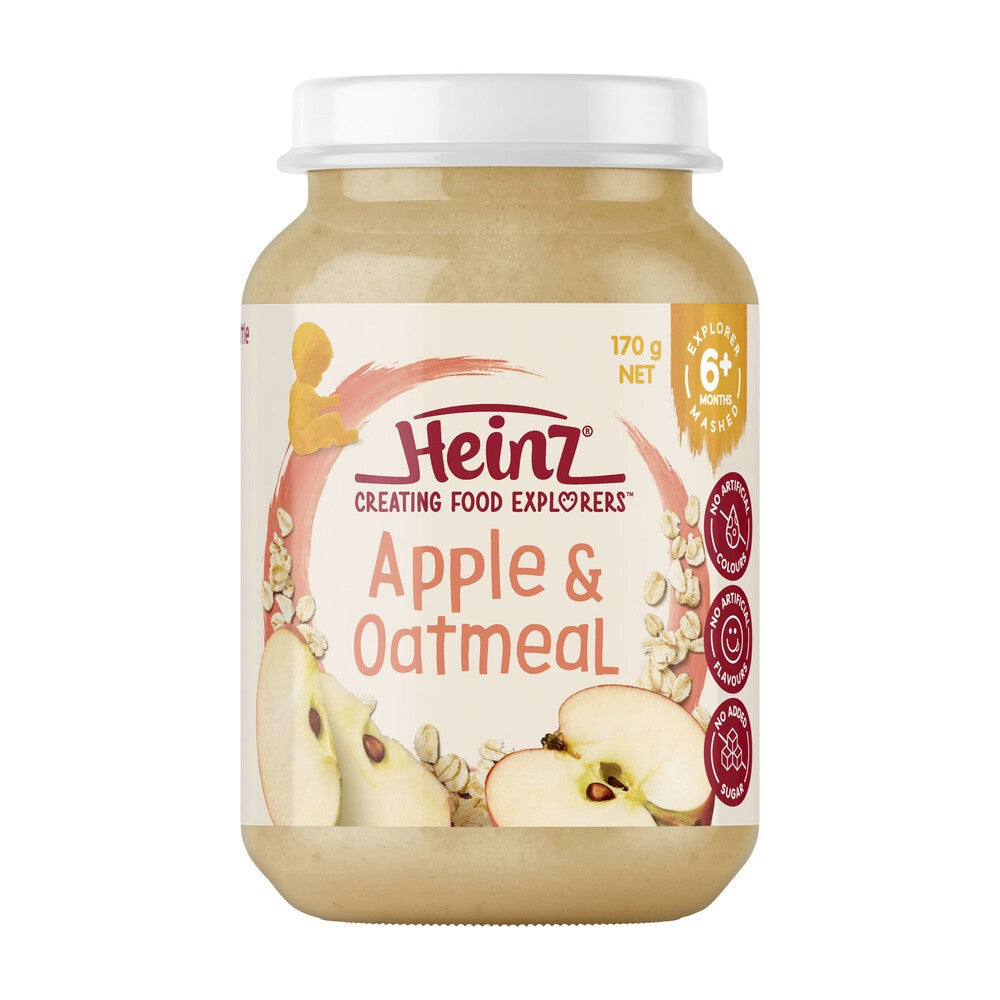 Heinz Apple & Oatmeal Baby Food Jar 6+ Months 170g