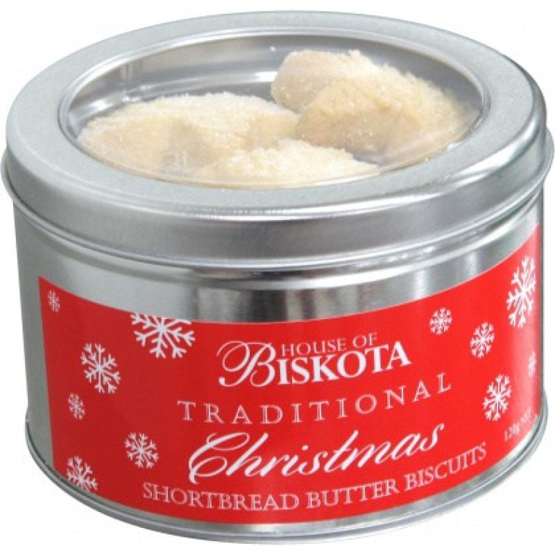 House Of Biskota Christmas Shortbread Biscuits Tin 120g