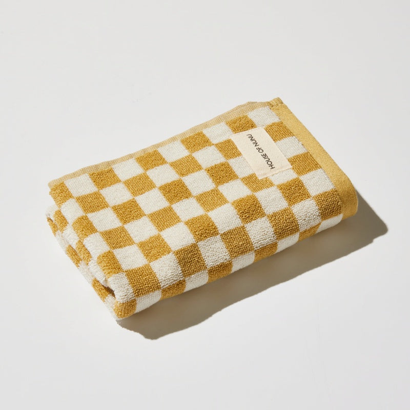 House of Nunu Hand Towel - Yellow Check