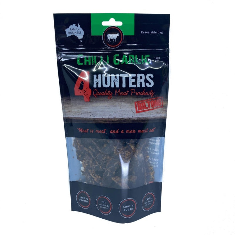 Hunters Biltong Chilli Garlic 100g