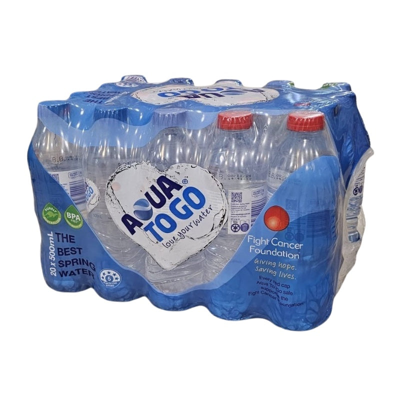 Aqua to Go Premium Spring Water 500mL 20pk