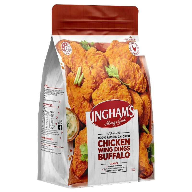 Inghams Buffalo Chicken Wing Dings 1kg