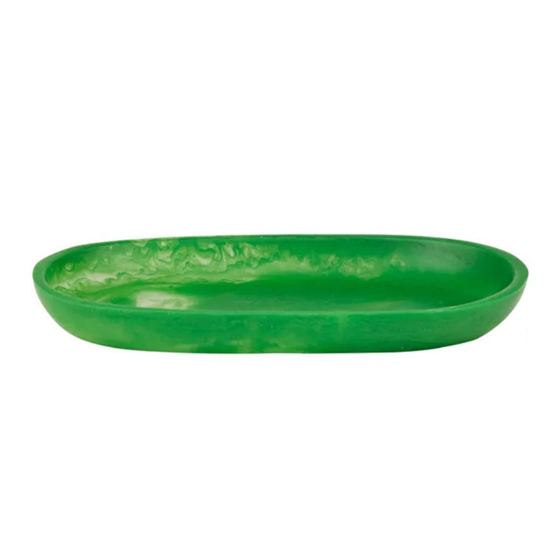 Kip Resin Oval Tray 25.5x14cm Emerald