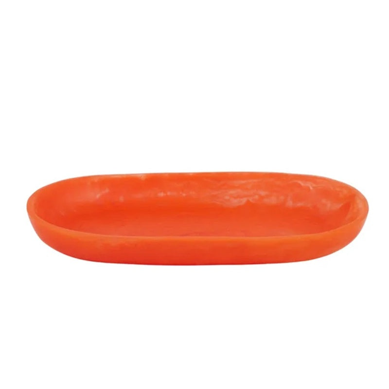 Kip Resin Oval Tray 25.5x14cm Tomato