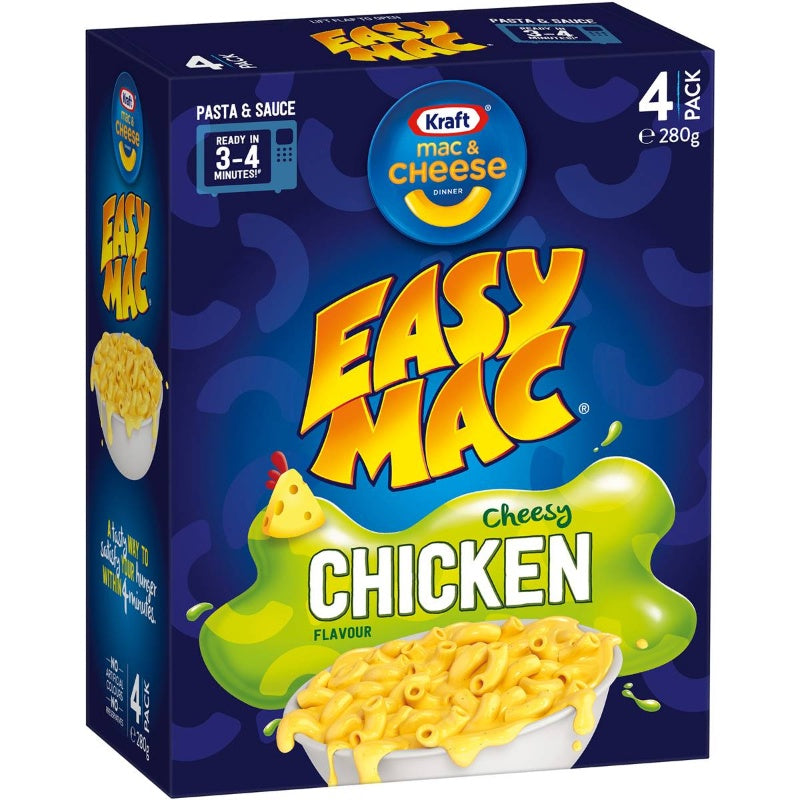 Kraft Easy Mac Cheesy Chicken 4pk 280g