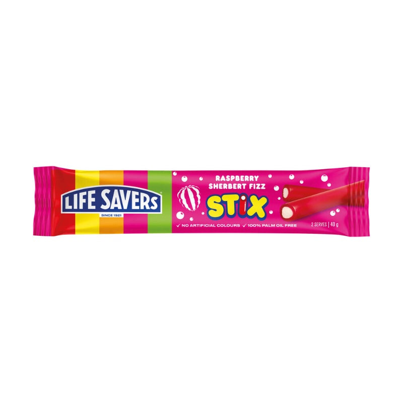 Life Savers Raspberry Sherbert Fizz Stix 40g