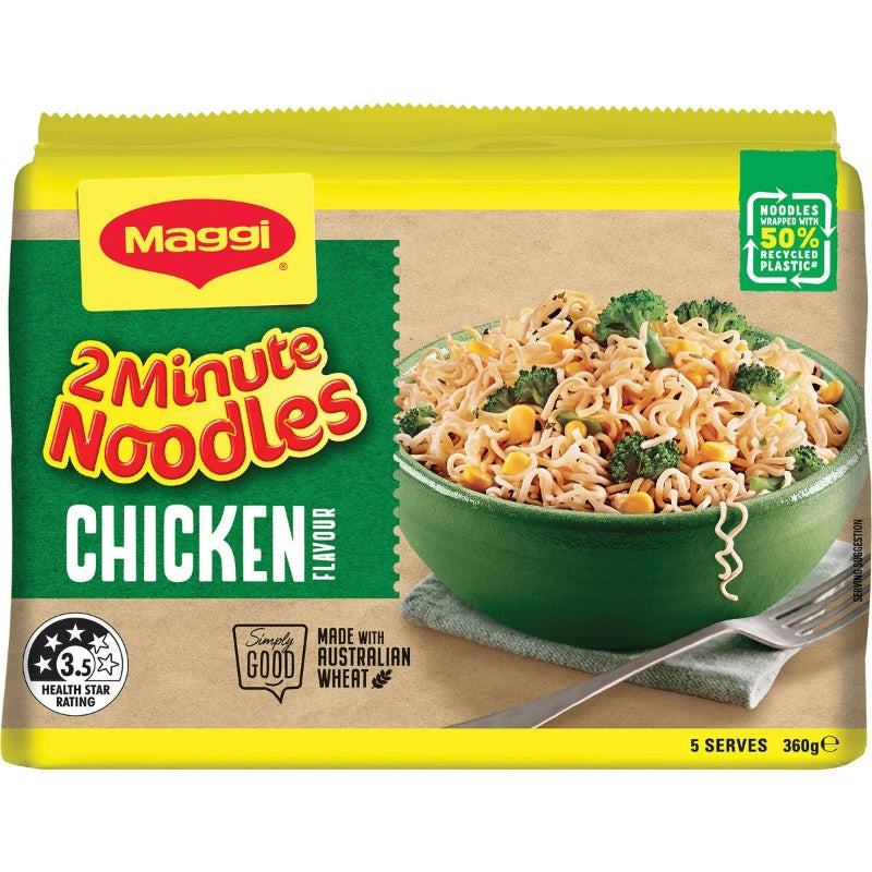 Maggi Noodle 2min Chicken 5pk 360g