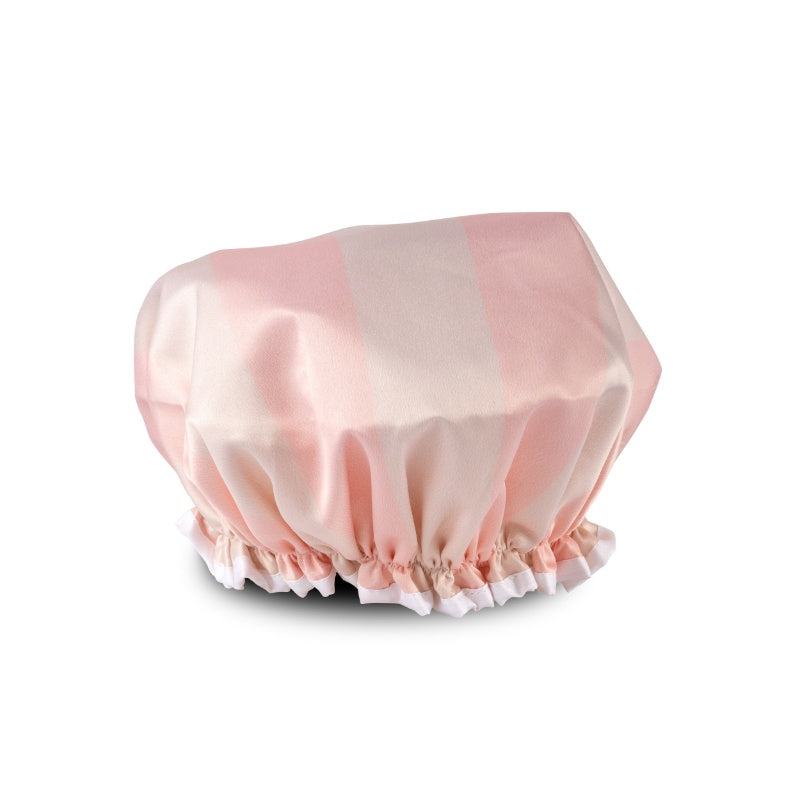 Manor Road Shower Cap - Blush Stripe