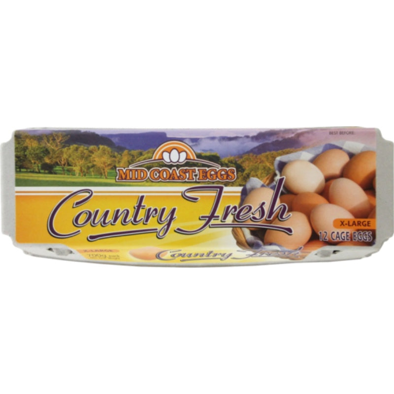 Mid Coast Out & About Free Range Eggs 600g 1doz