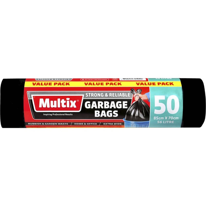 Multix Garbage Bag Extra Wide 56L 50pk