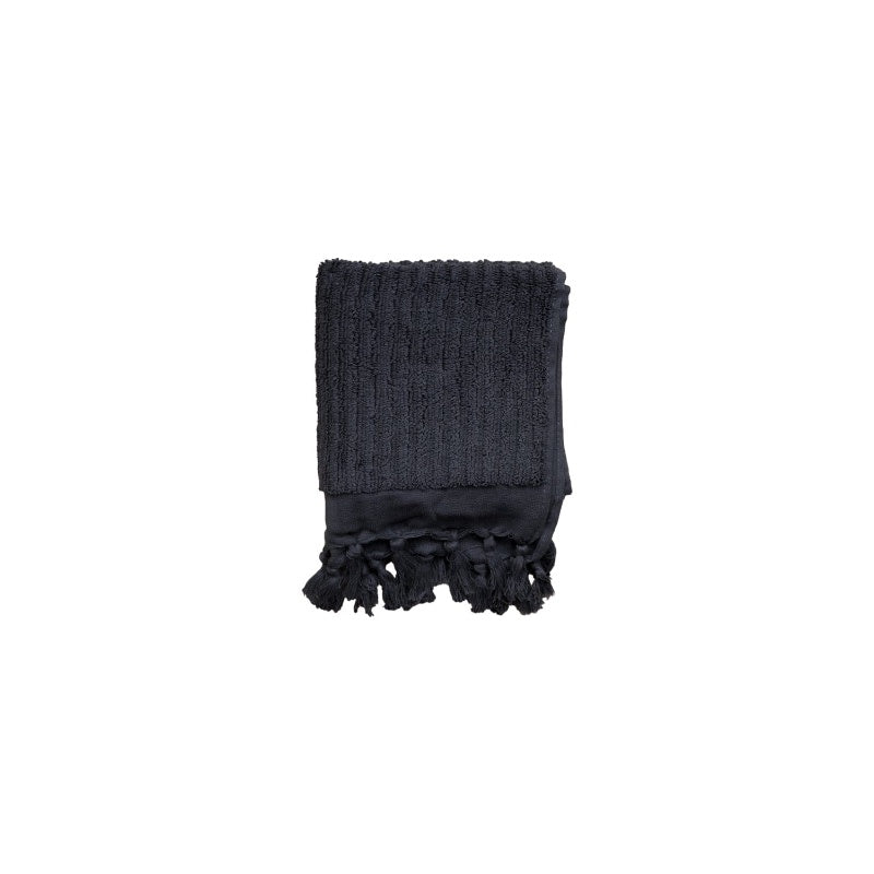 Nazire Charcoal Ribbed Hand Towel