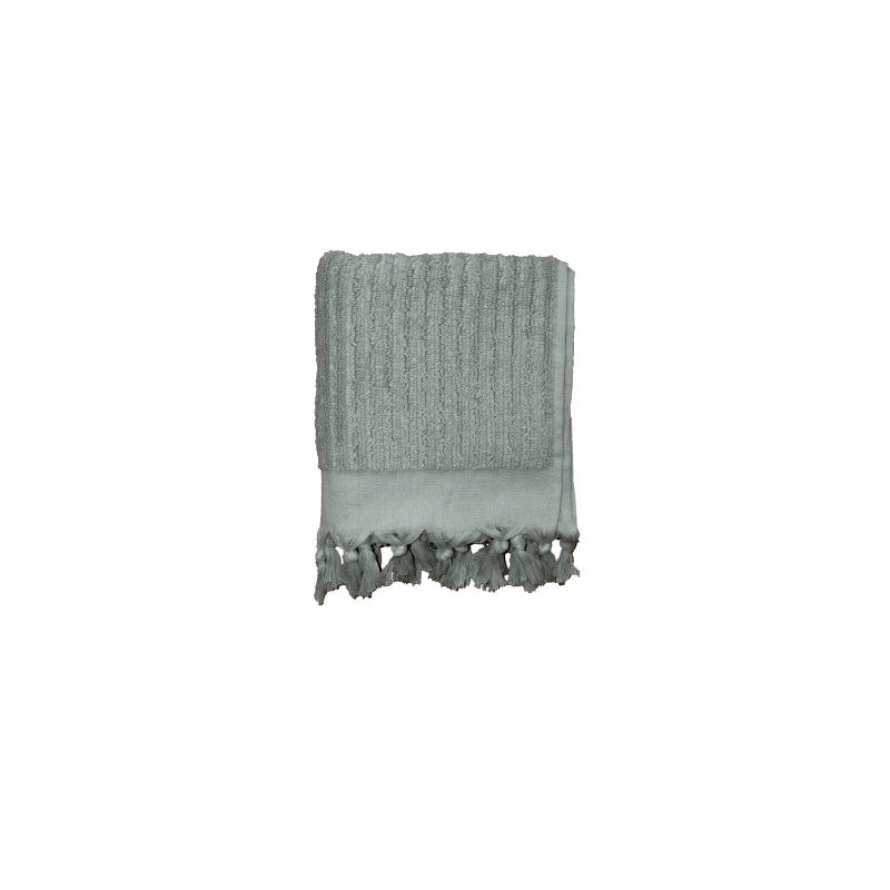 Nazire Sage Ribbed Hand Towel