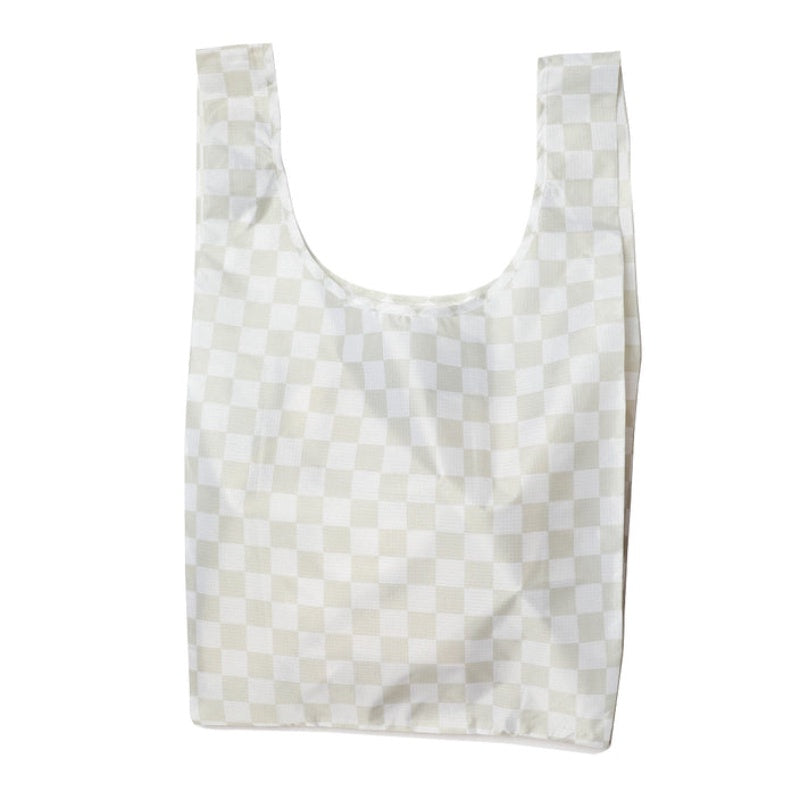 Neutral Checkerboard - Foldable Shopper Bag
