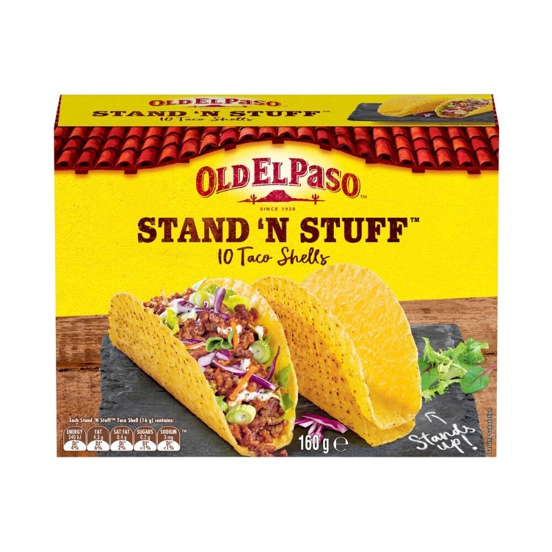 Old El Paso Stand 'n Stuff Taco Shells 10 Pack 160g