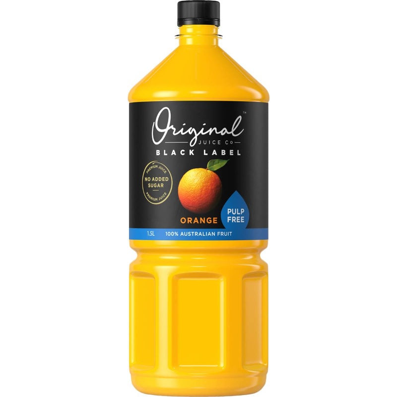 Original Juice Co Black Label Orange Pulp Free 1.5L