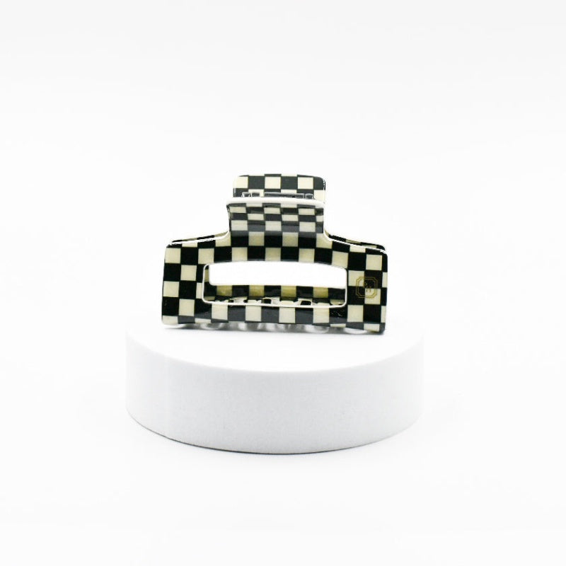 PS Claw Clip Black and White Checker